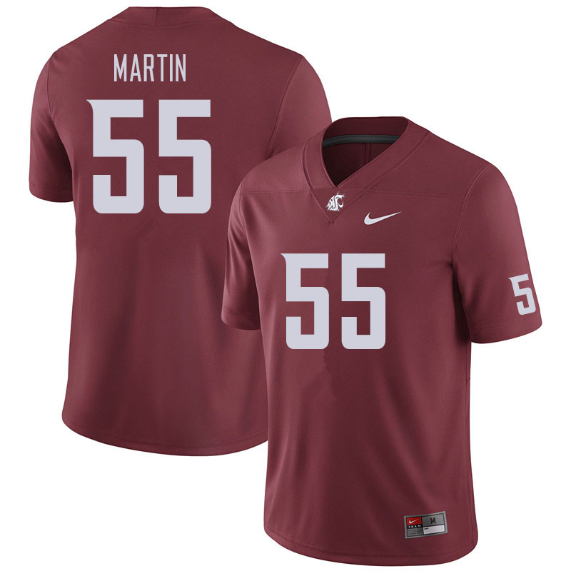 Washington State Cougars #55 Austin Martin Football Jerseys Sale-Crimson